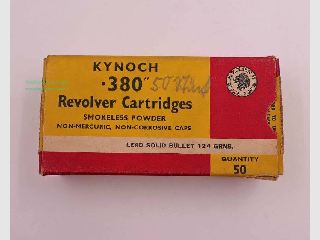 Kynoch, England revolver cartridges .380