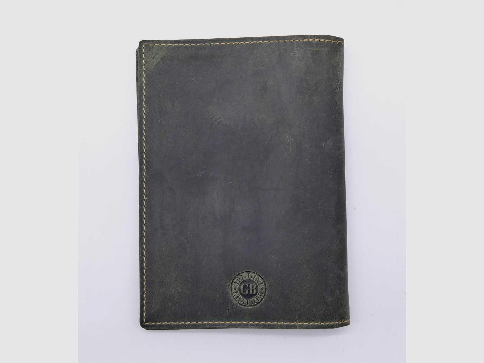 Greenburry leather hunting license folder ID folder case wild boar olive 328B-wildboar-30