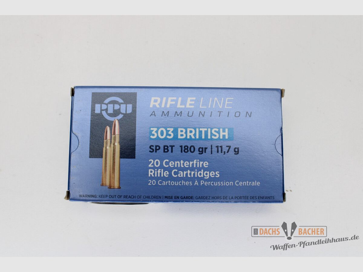PPU Privi Partizan .303 British11,7g/180gr SP Teilmantel 20 Schuß