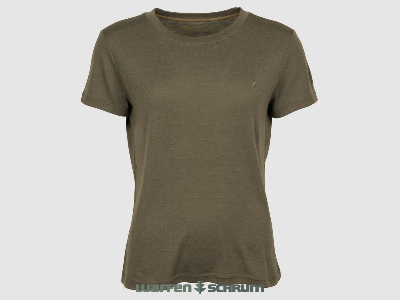 T-shirt en merino de voyage Pinewood femme vert