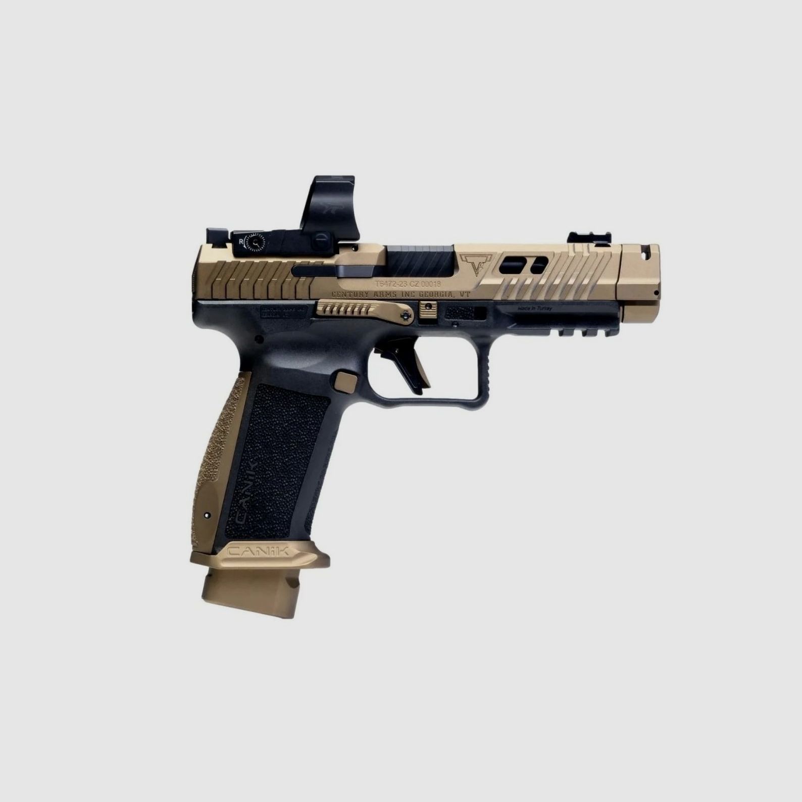 Pistole Canik TTI Combat Gold Optic M03, 9×19, 19 Schuss, Reflexvisier, Holster, Bild 2 von 2
