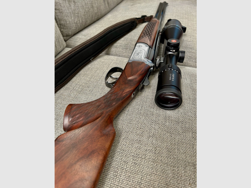 Luxus Bergstutzen Antonio Zoli mit Leica Fortis 6, 7x65 R & .17 Hornet, Top Zustand, inkl. Munition