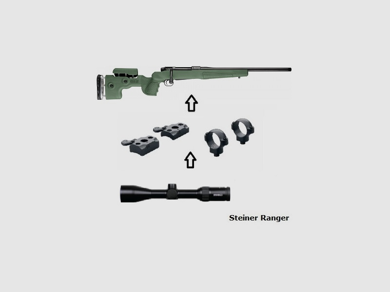 Mauser M18 Fenris + Steiner Ranger 4 2.5-10x50 + Mount + ... Complete package