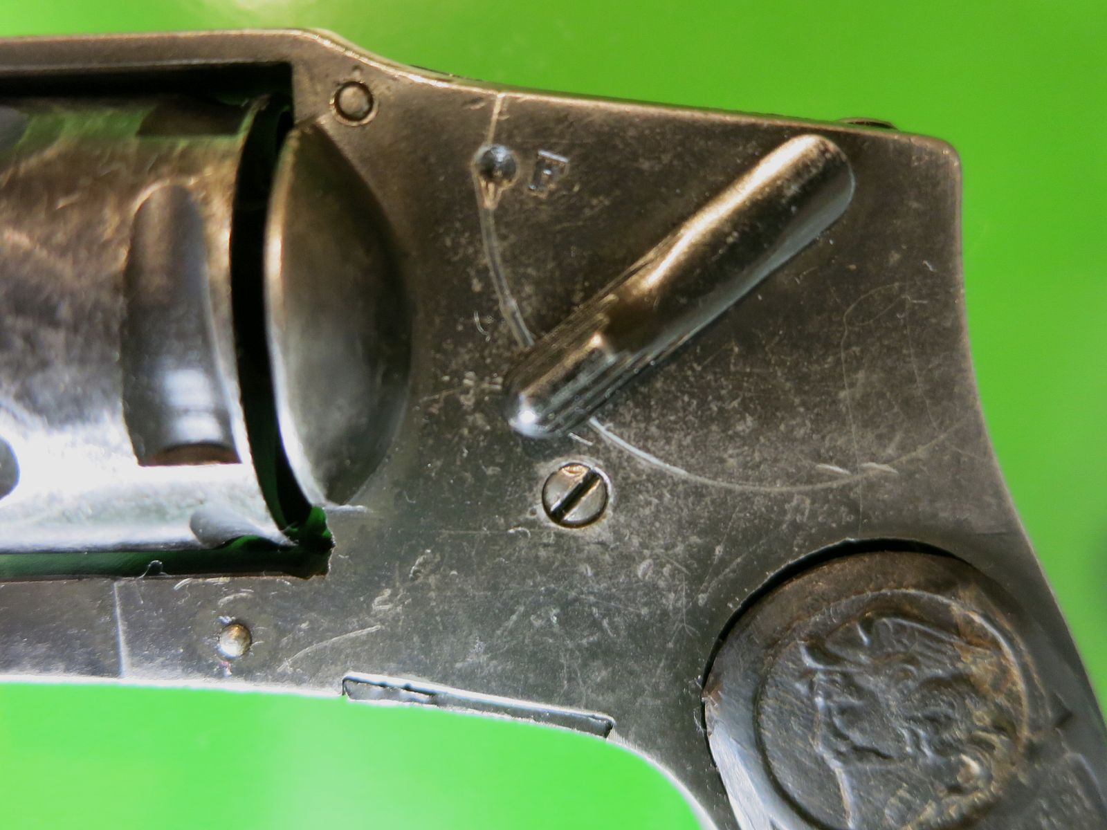 Friedrich Pickert, 'Hammerless' revolver, Arminius model 7, caliber 7.65 mm Browning #90-