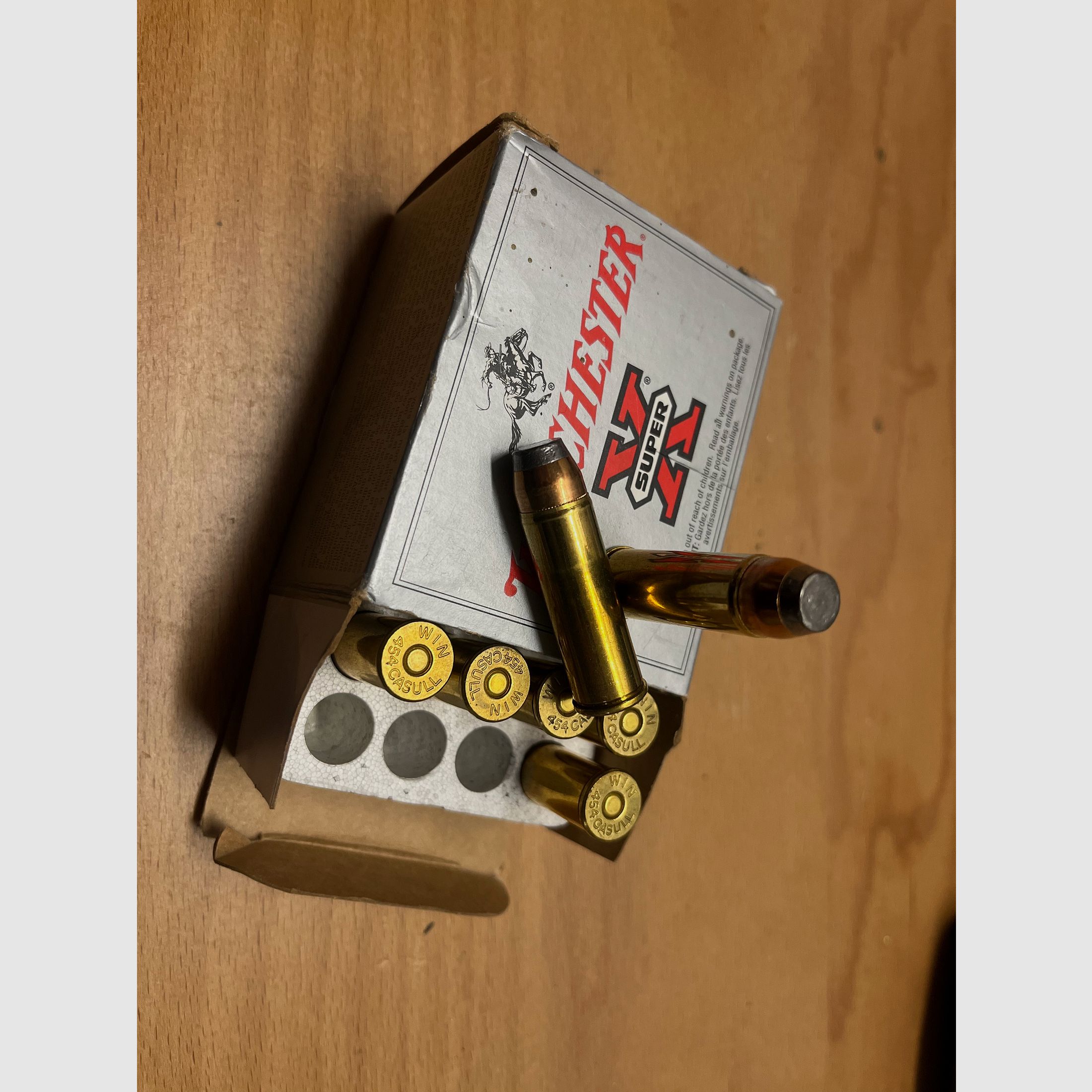 Revolvermunition .454 Casull Winchester 300 gr JFP Jacketed Flat Point