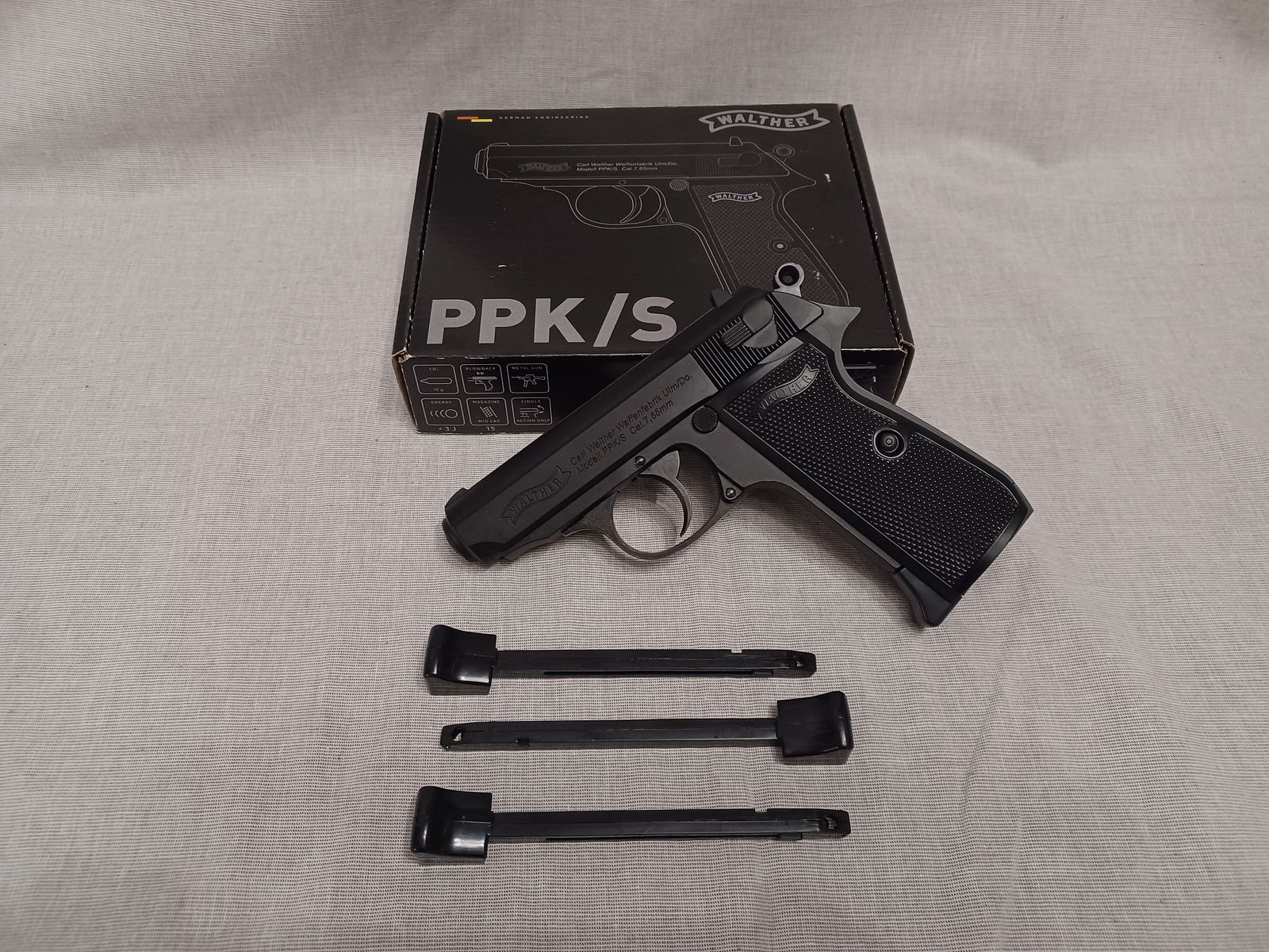 Walther PPK/S / 4,5 mm BB / BlowBack / CO2 / Pistole / OVP (12)