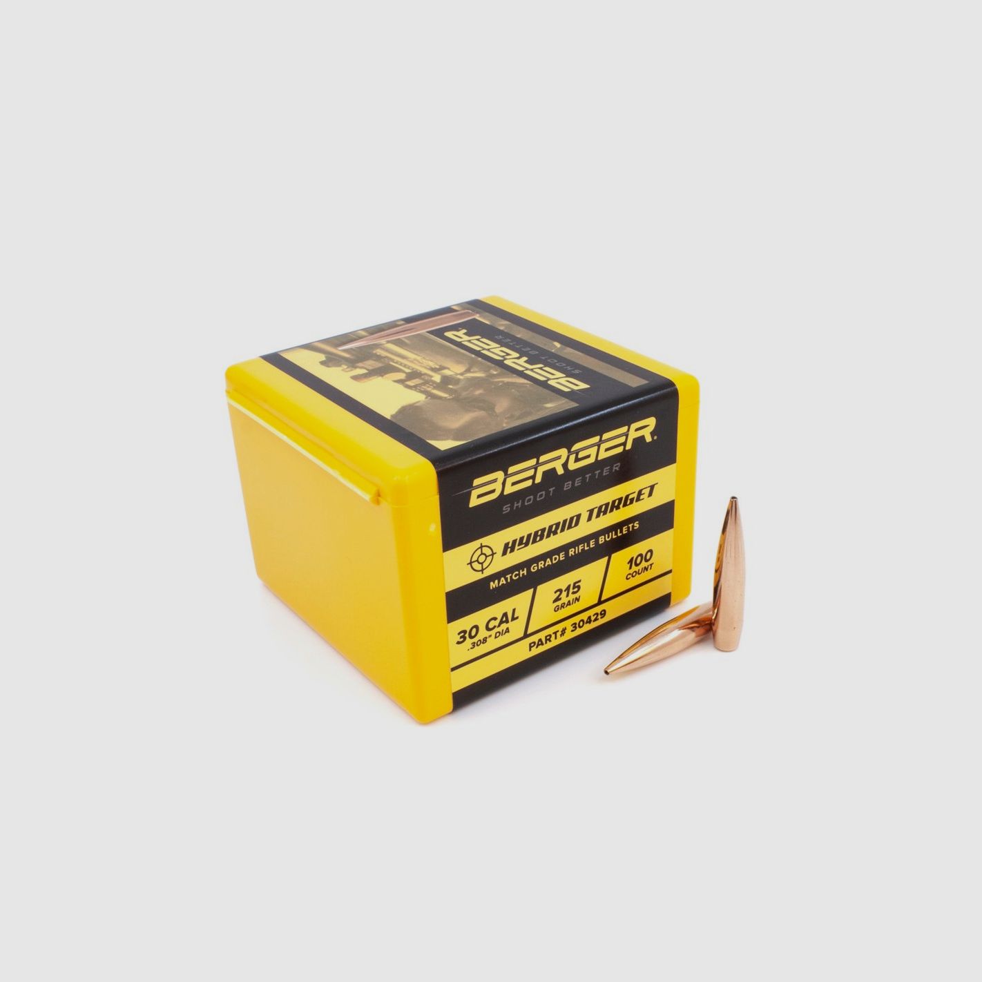 BERGER GESCHOSSE 30 (.308) 215gr HYBRID TARGET 100 Stk, Bild 2 von 3