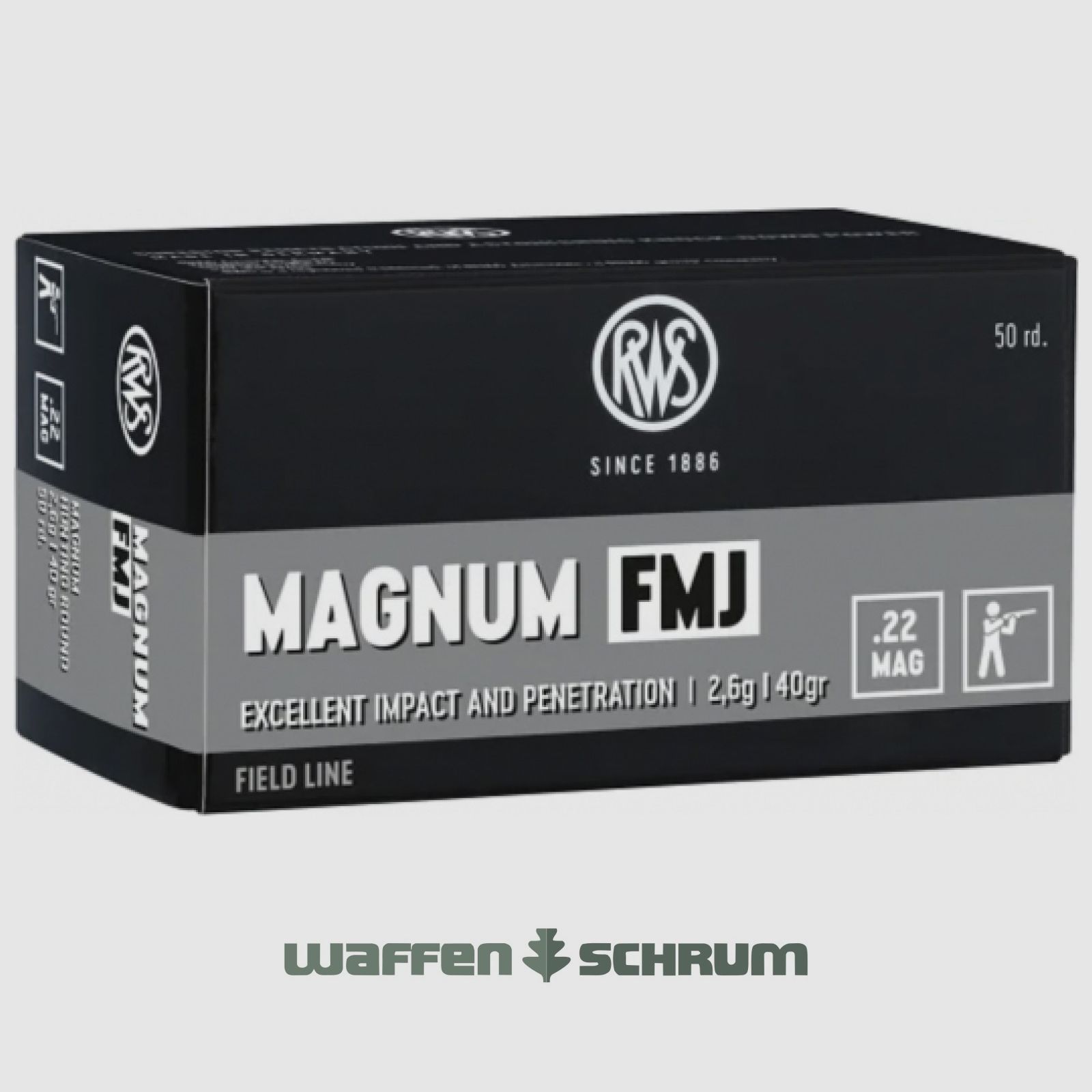 RWS Magnum FMJ 2,6g - 40gr .22WinMag