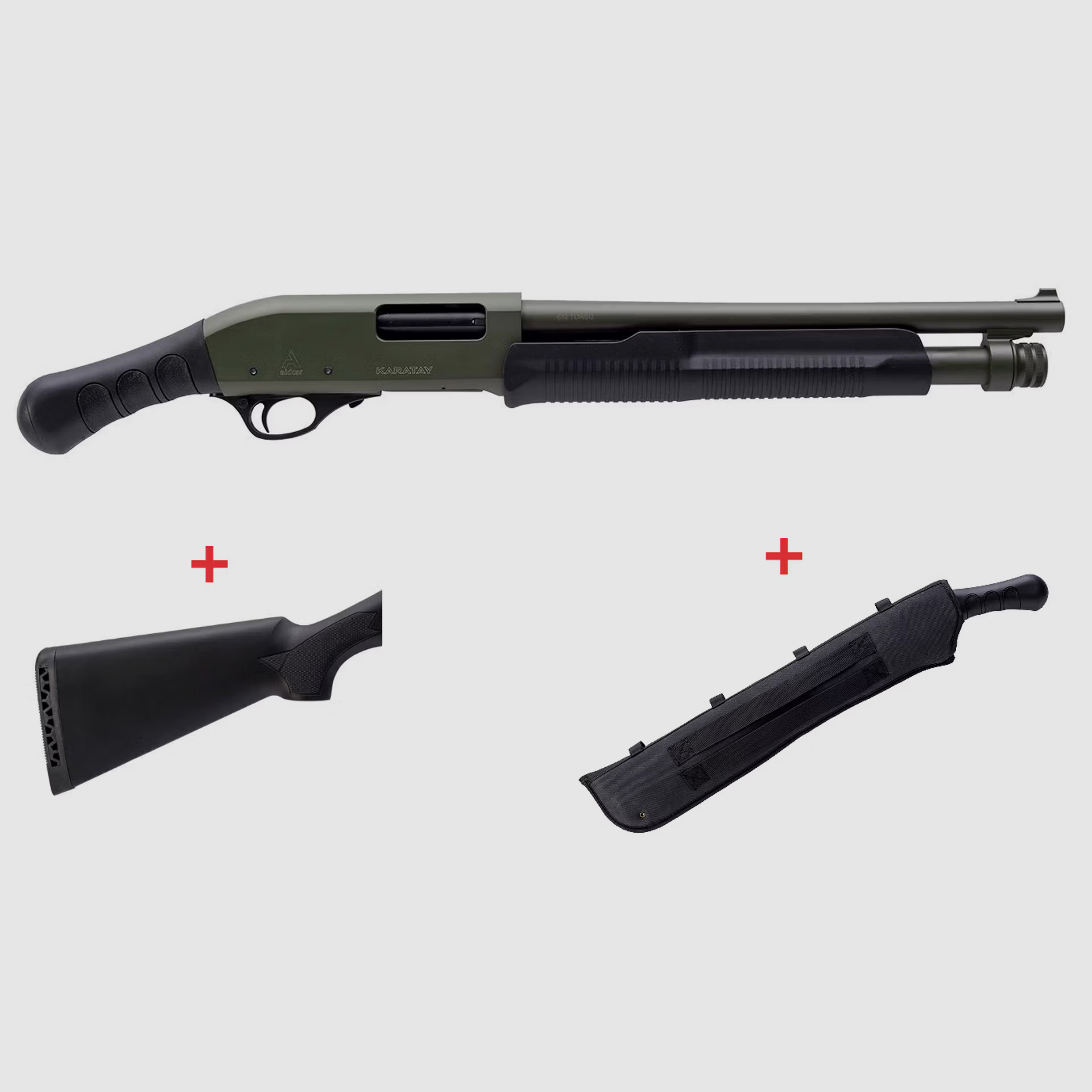 Akkar Karatay 612 Torso Cal 12/76, Répétiteur à crosse avant 6 coups, OD vert