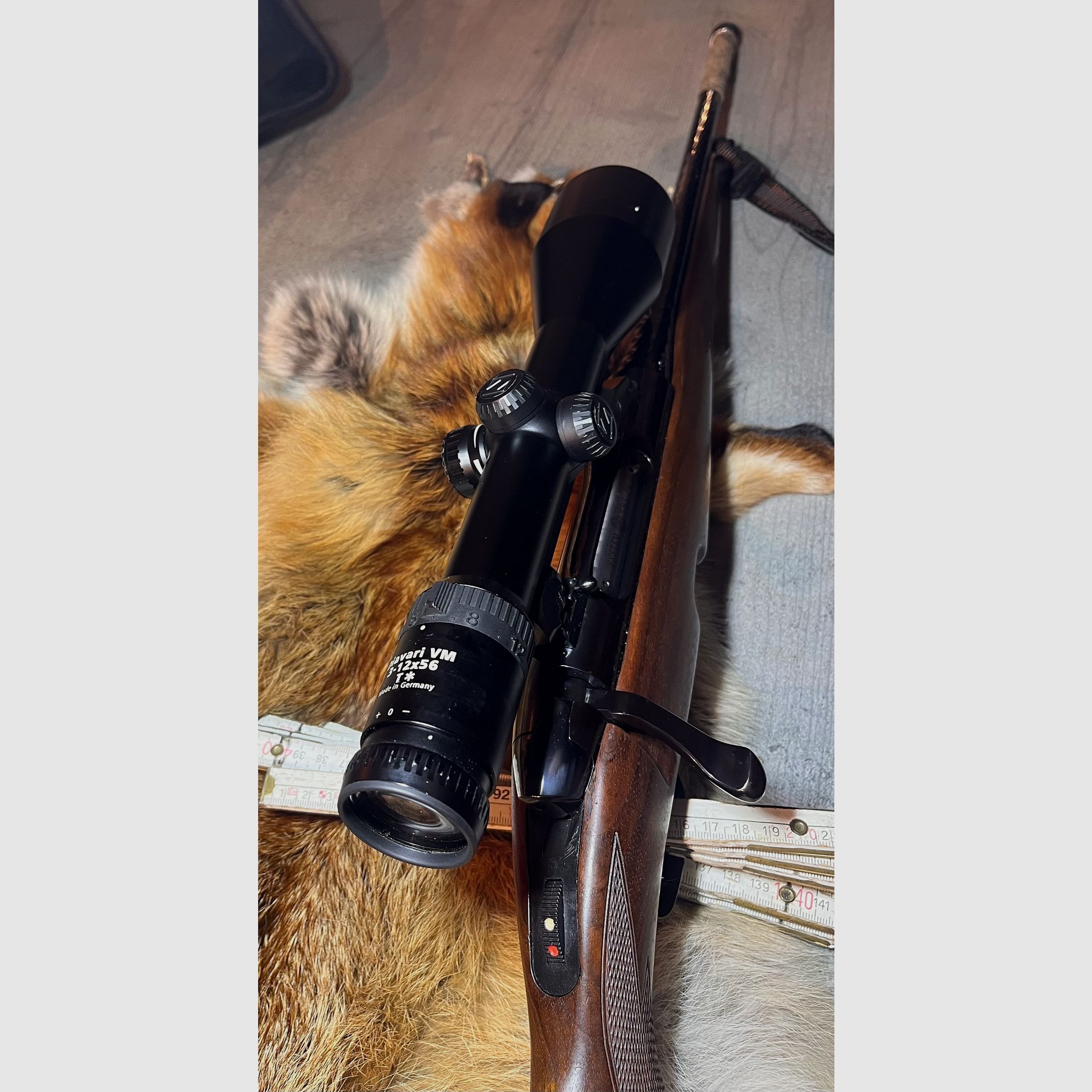 Steyr Mannlicher SBS 7x64, Zeiss Diavari VM 3-12x56 gwint na lufcie M14