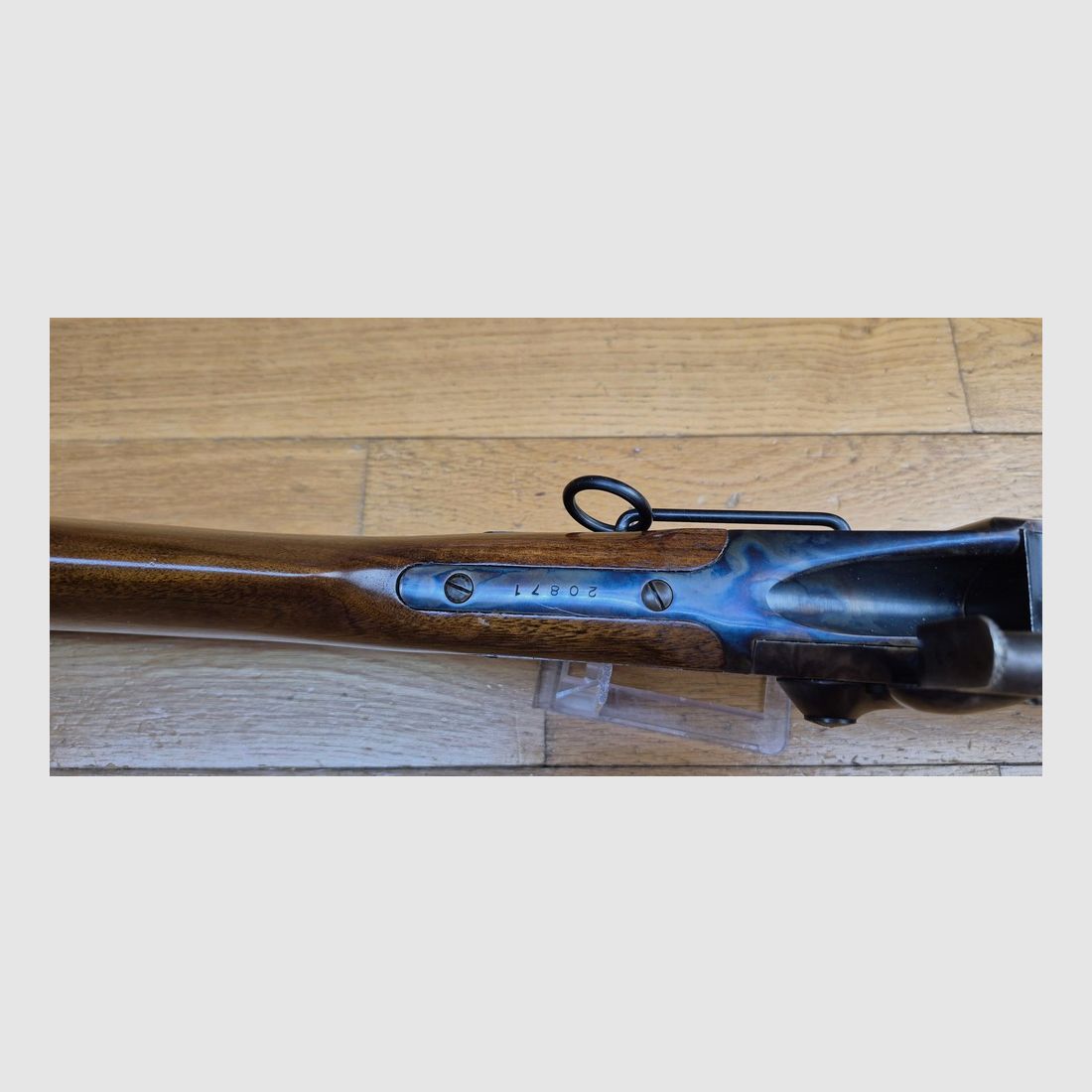 Sehr schöne Sharps Kavallerie Büchse Modell 1863 – Qualitätsfertigung IAB Marcheno – Schwarzpulverwaffe – Kal.54 – Waffe von 1977 – Seltene Replik und in ausgezeichnetem Zustand – TBE++, Bild 18 von 34