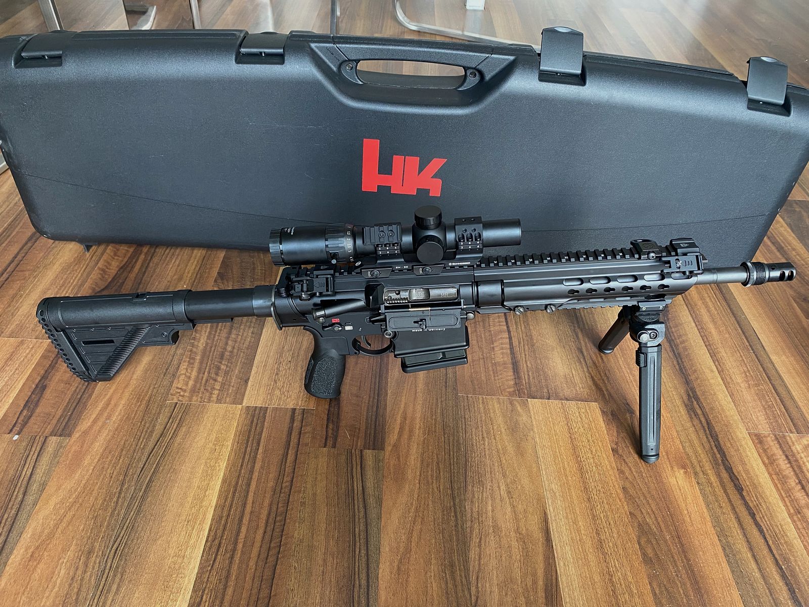 Hecker und Koch MR308 13 inch - complete package / scope / gas system from BURK as new