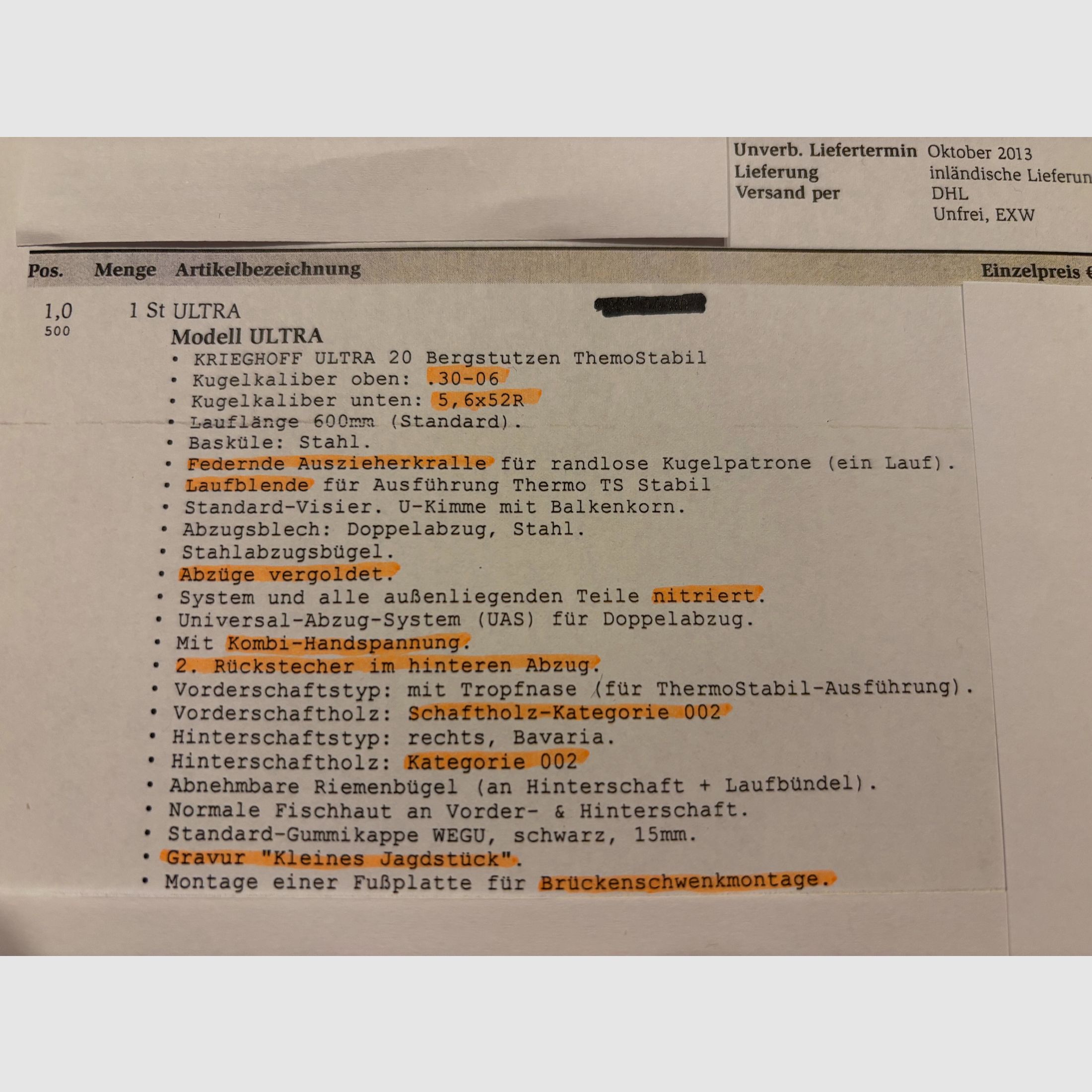 Krieghoff Bergstutzen Ultra 20