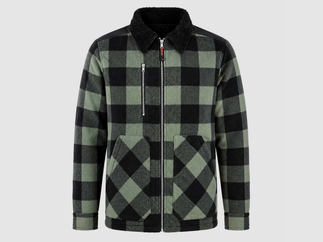 Grün gestepptes Herren-Fleece LMA® - 390 g/m² - Lange Ärmel, Bild 1 von 6
