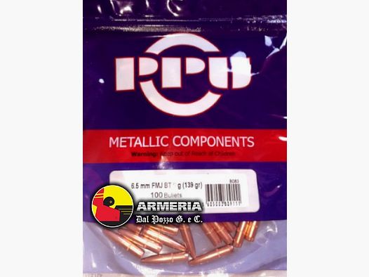 PRVI PARTIZAN BALAS FMJ BT 6,5MM .264 139GR