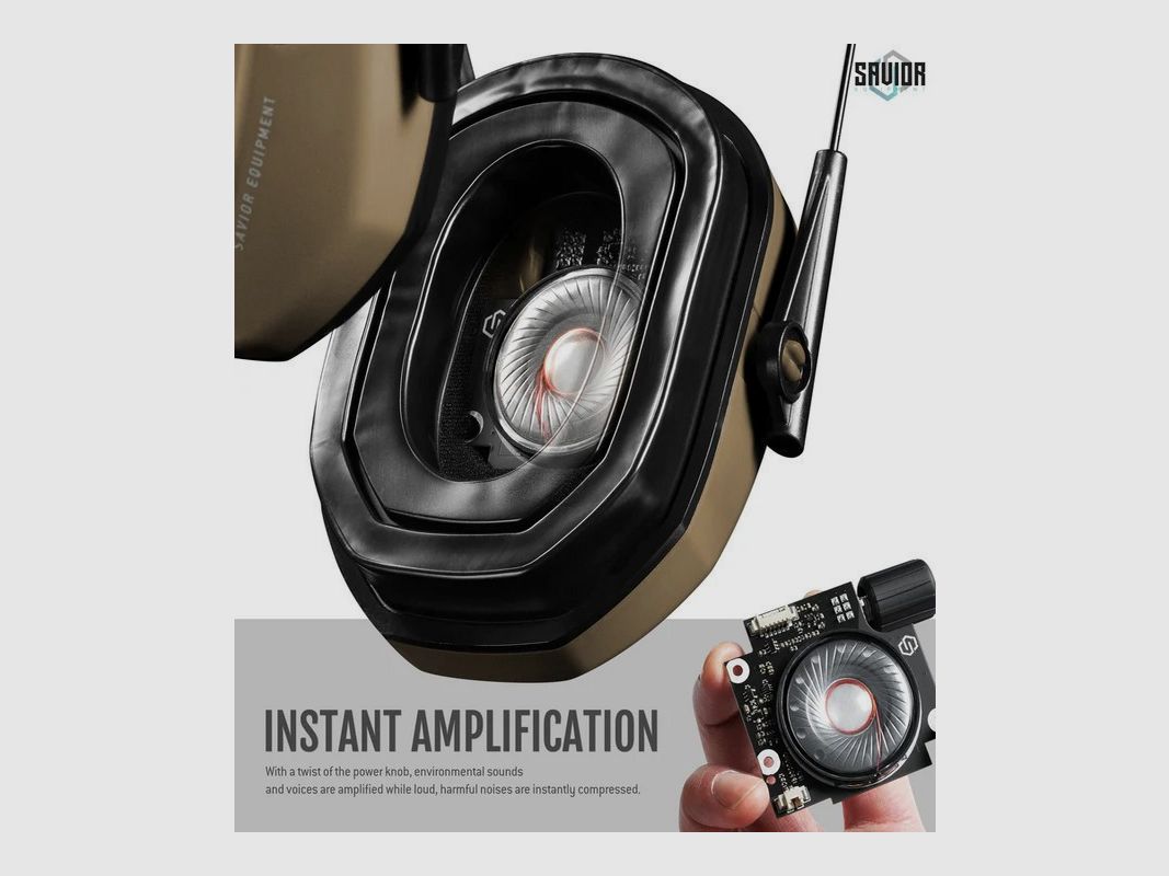SAVIOR CASQUE ELECTONIQUE APOLLO TAN, image 2 sur 4