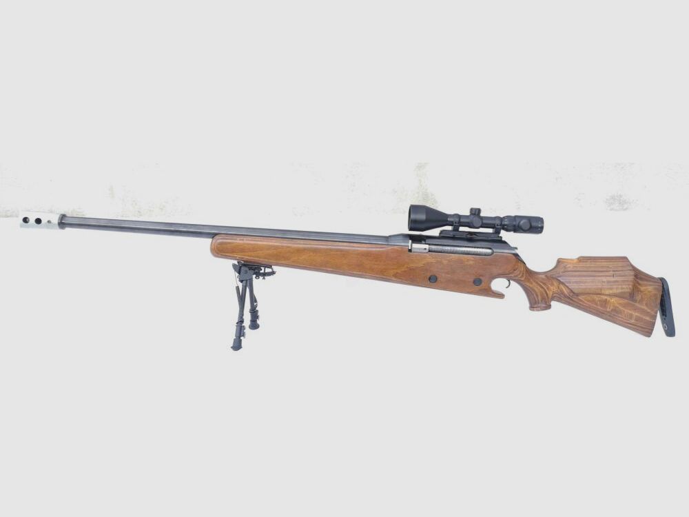 desconocido 50BMG - de un solo tiro con culata de madera laminada