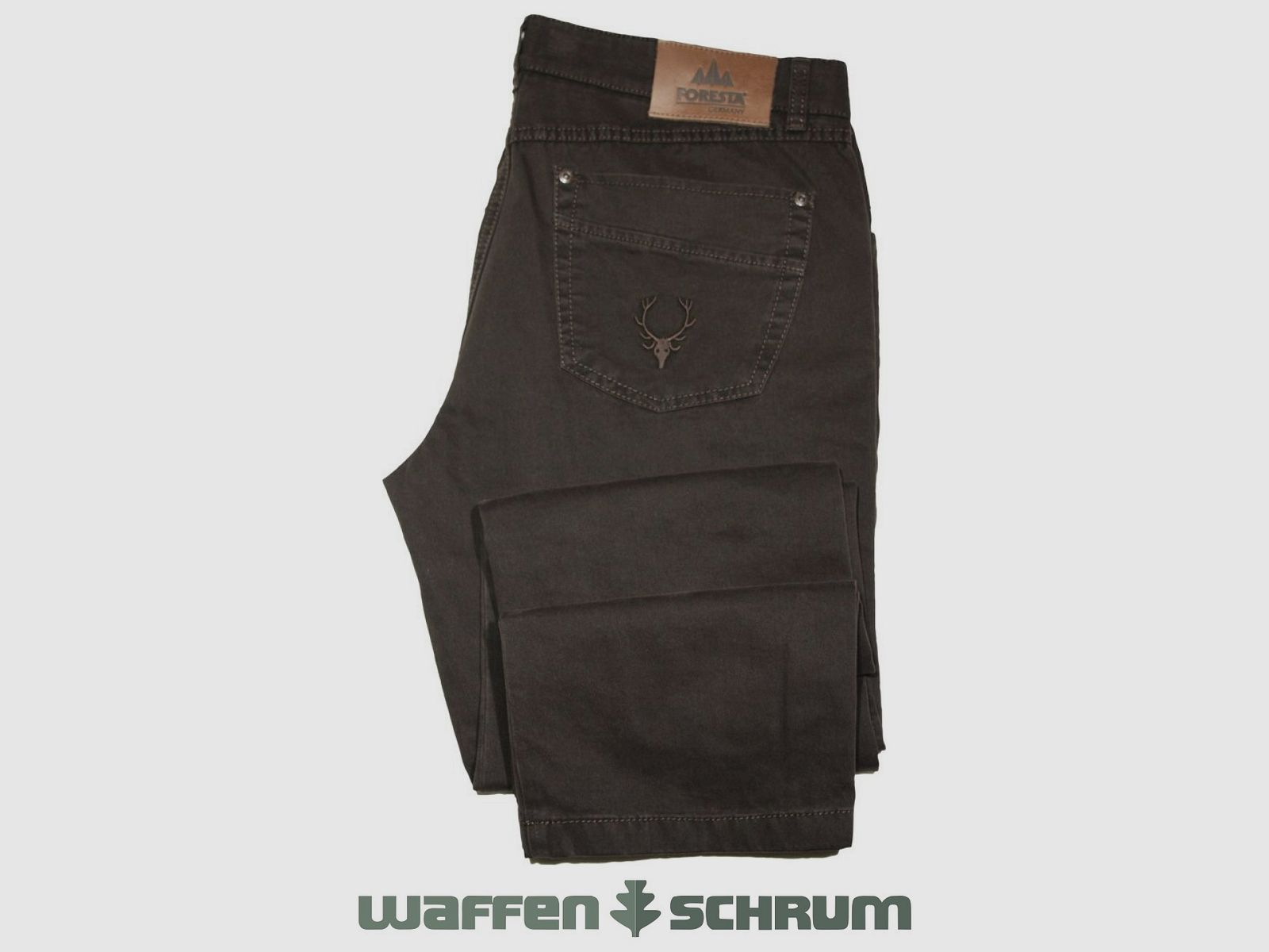 Foresta jeans five-pocket with brown stitching