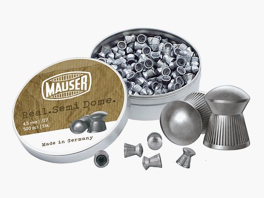Diabolo Mauser a testa tonda rigato 4,5mm 500 pezzi