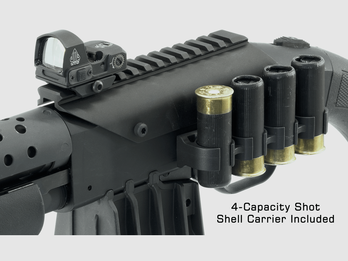Montage picatinny pour mossberg 500 et maverick 88 cal 12/76 avec cartouchiere, image 4 sur 4