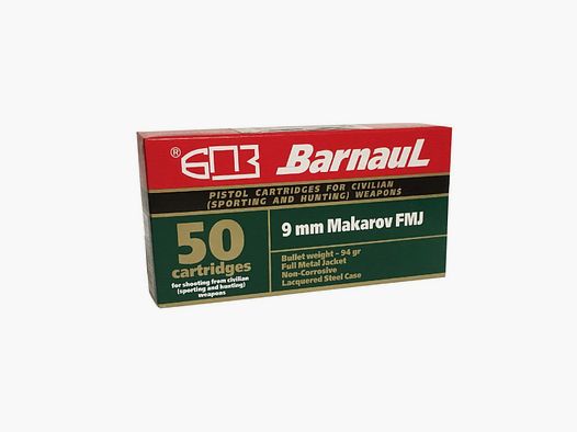 9x18 Makarov Barnaul FMJ 94gr/6,1g