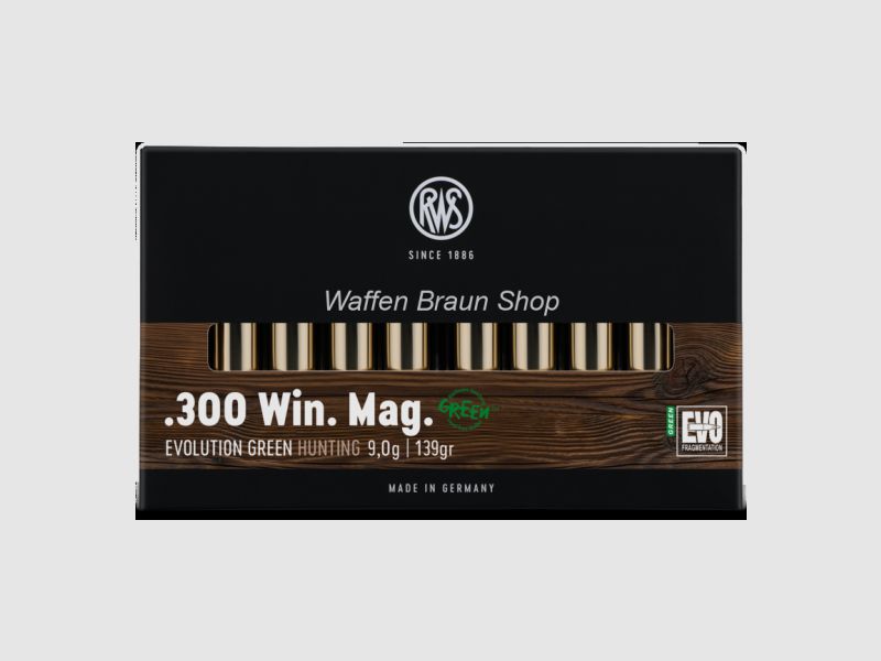 RWS.300 Win Mag EVO Verde 9,0g 20 piezas