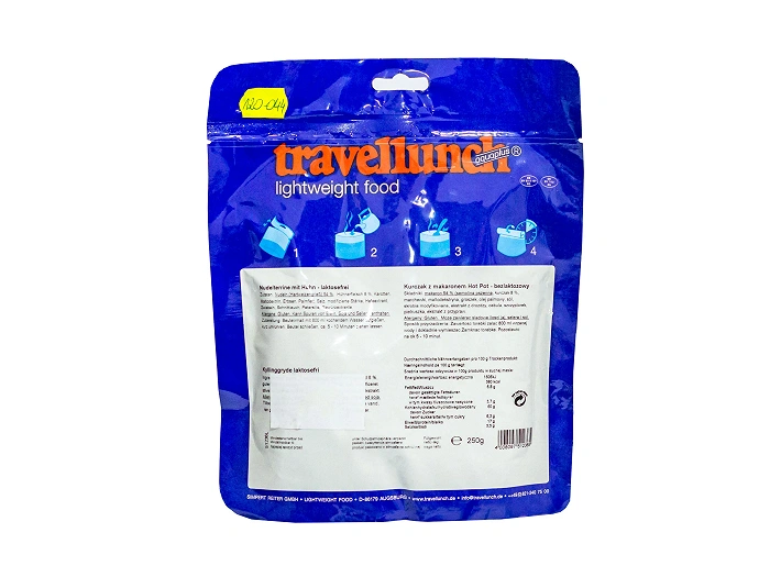 Travellunch freeze-dried food Chicken with pasta Hot-Pot, peas, carrots and herbs 250 g for 2 people 51236 (51236), image 3 of 6