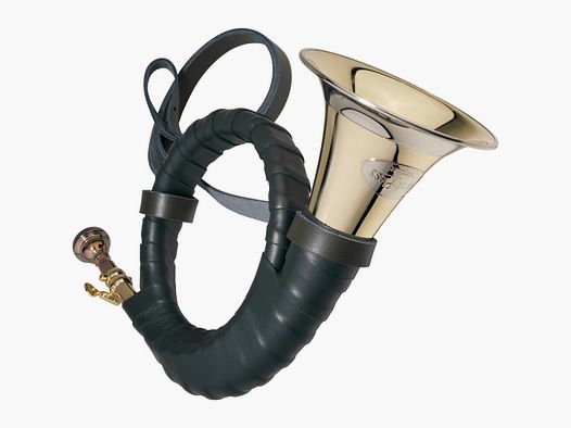 Dotzauer Fürst-Pless horn in B with tuning slide, leather wrapping, baked enamel finish