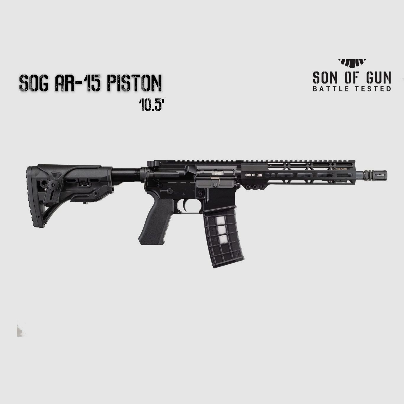 Karabinek SOG AR-15 10.5" kal. 5,56x45/223Rem- TŁOKOWY, zdjęcie 2 z 2