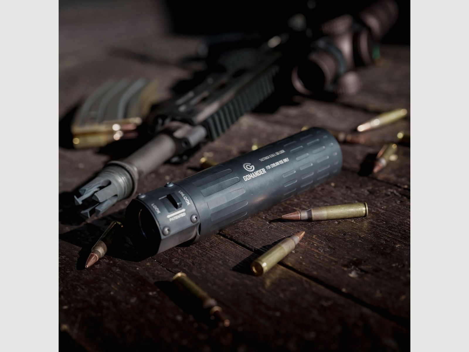 Gomander - Tłumik Tactinox 5,56 L QD Lock - Gwint M26x1,5 - czarny - TB0.9650, zdjęcie 5 z 6