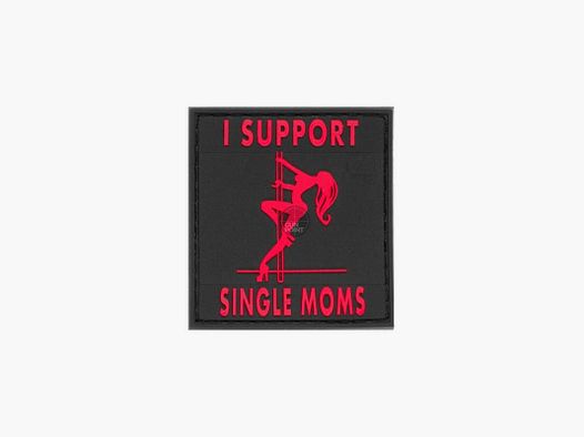 JTG I Support Single Mums Rubber Patch-Blackmedic