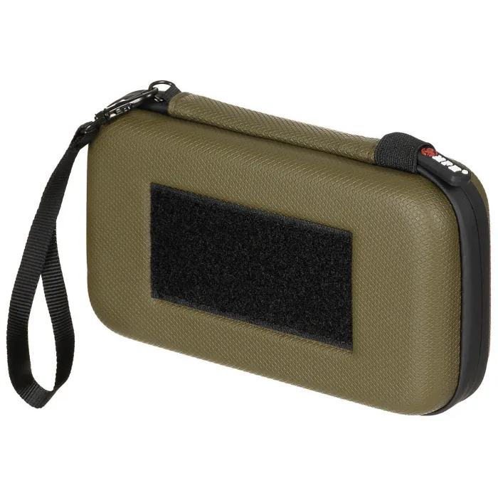 Harde tas, klein, met klittenbandsluitingen, olijf