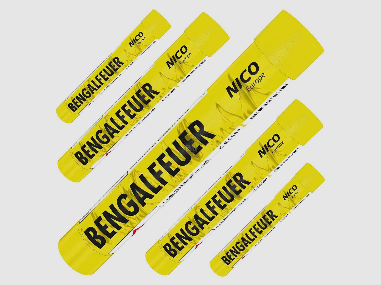 5er SET !!! Nico Pyro Bengalfeuer Gelb