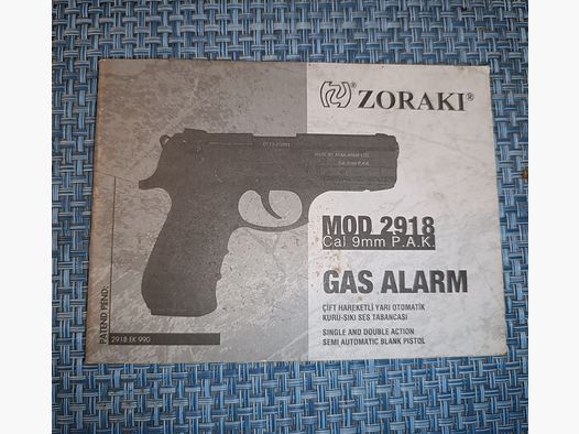 Zoraki mod 2918 user manual
