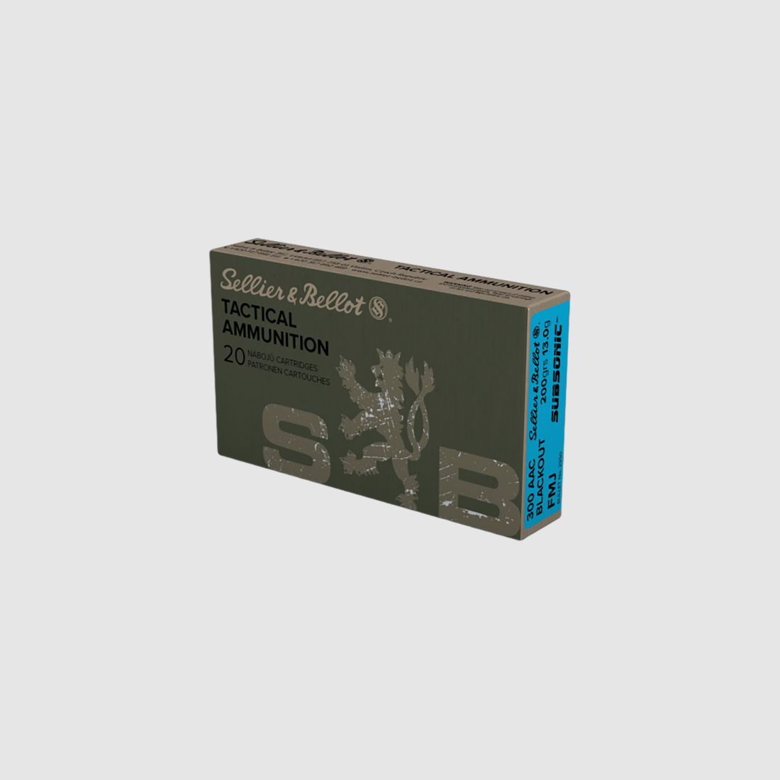Sellier & Bellot FMJ Subsonic 200gr .300 AAC Blackout (20 Stück)