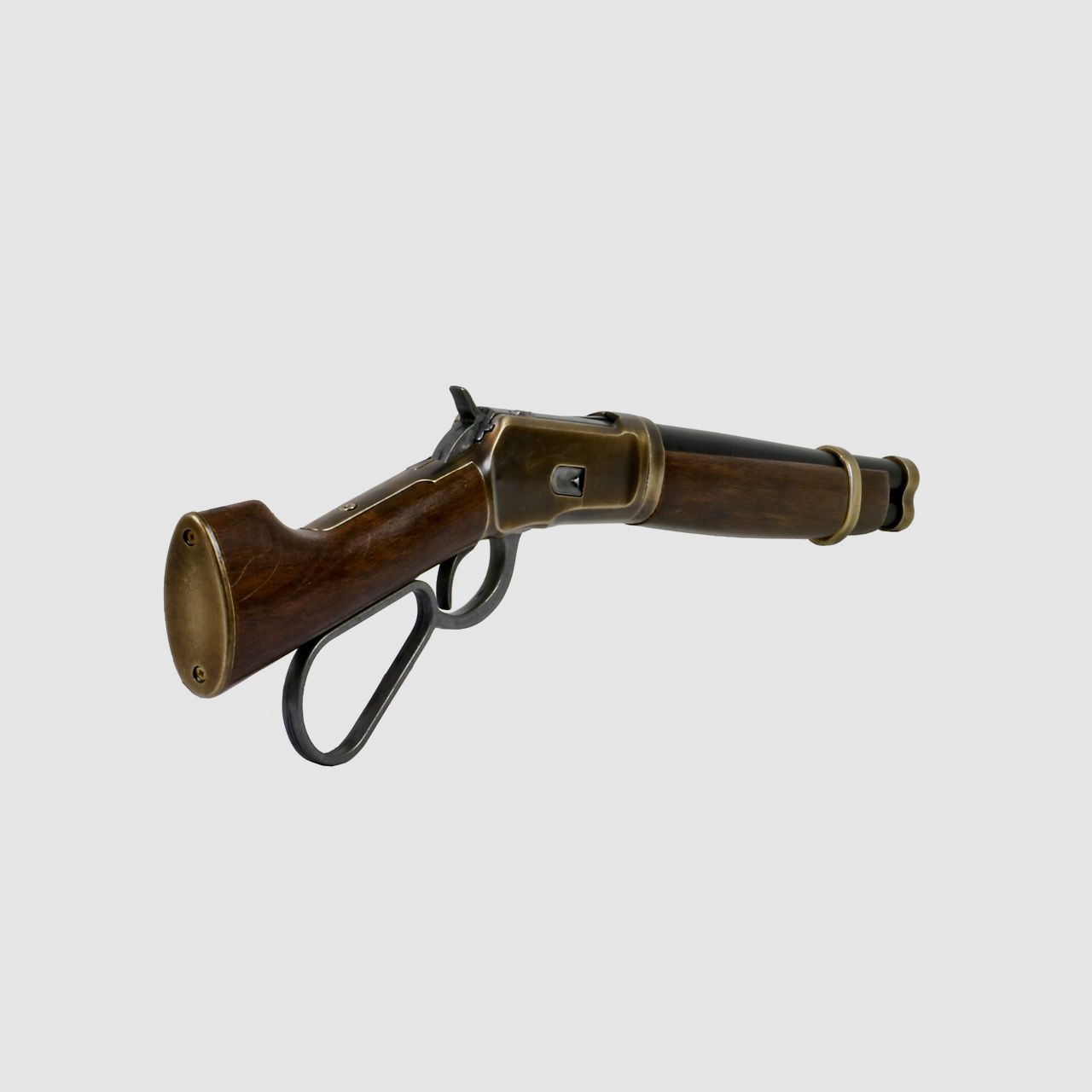 Deko Westerngewehr Kolser Winchester Mare's Leg Short voll beweglich LĂ¤nge 55 cm messing