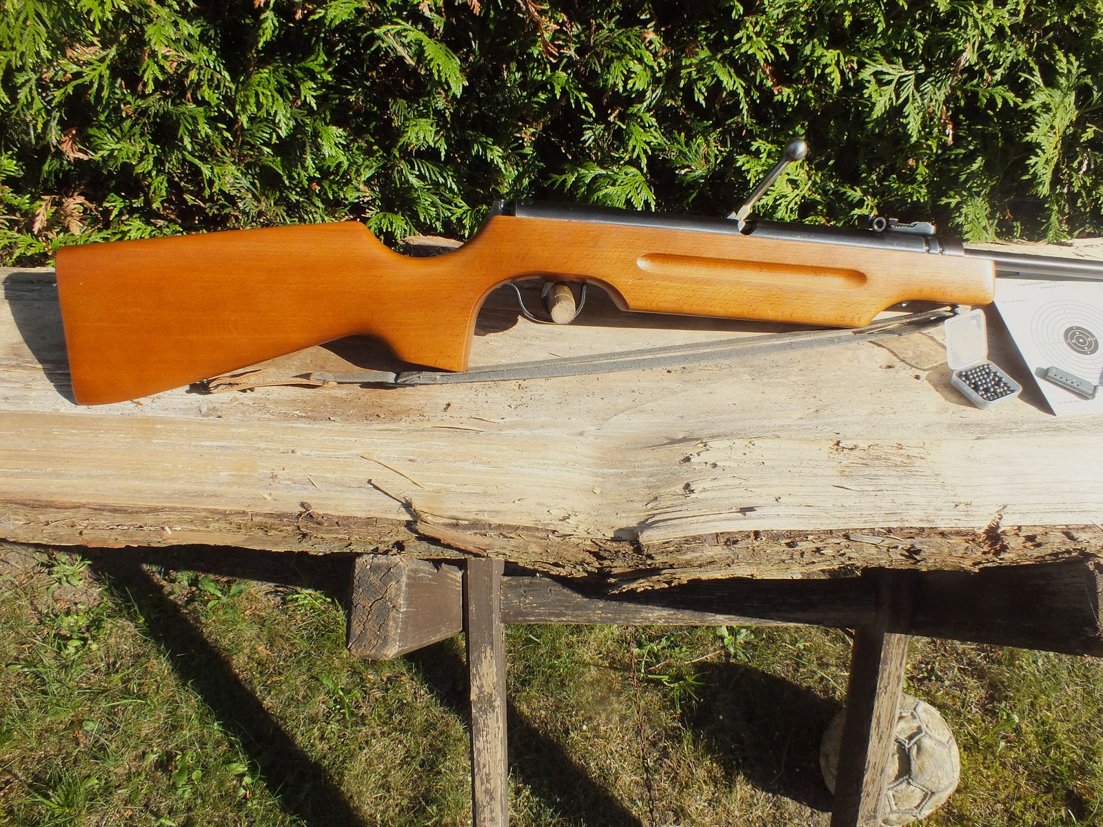 Top Suhler verzamelaar luchtdrukgeweer Haenel 310-4.1 met sports stock, DDR