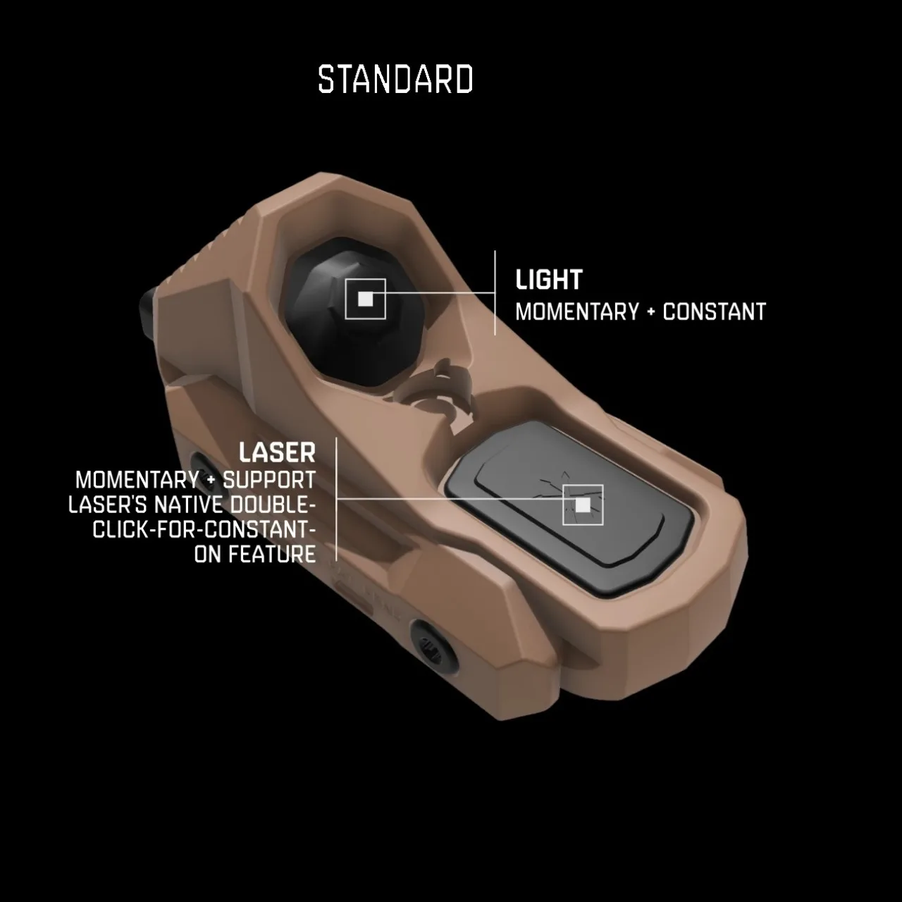 Unity Tactical AXON LINK USB-C / Crane Laser 7″ FDE, image 3 sur 3