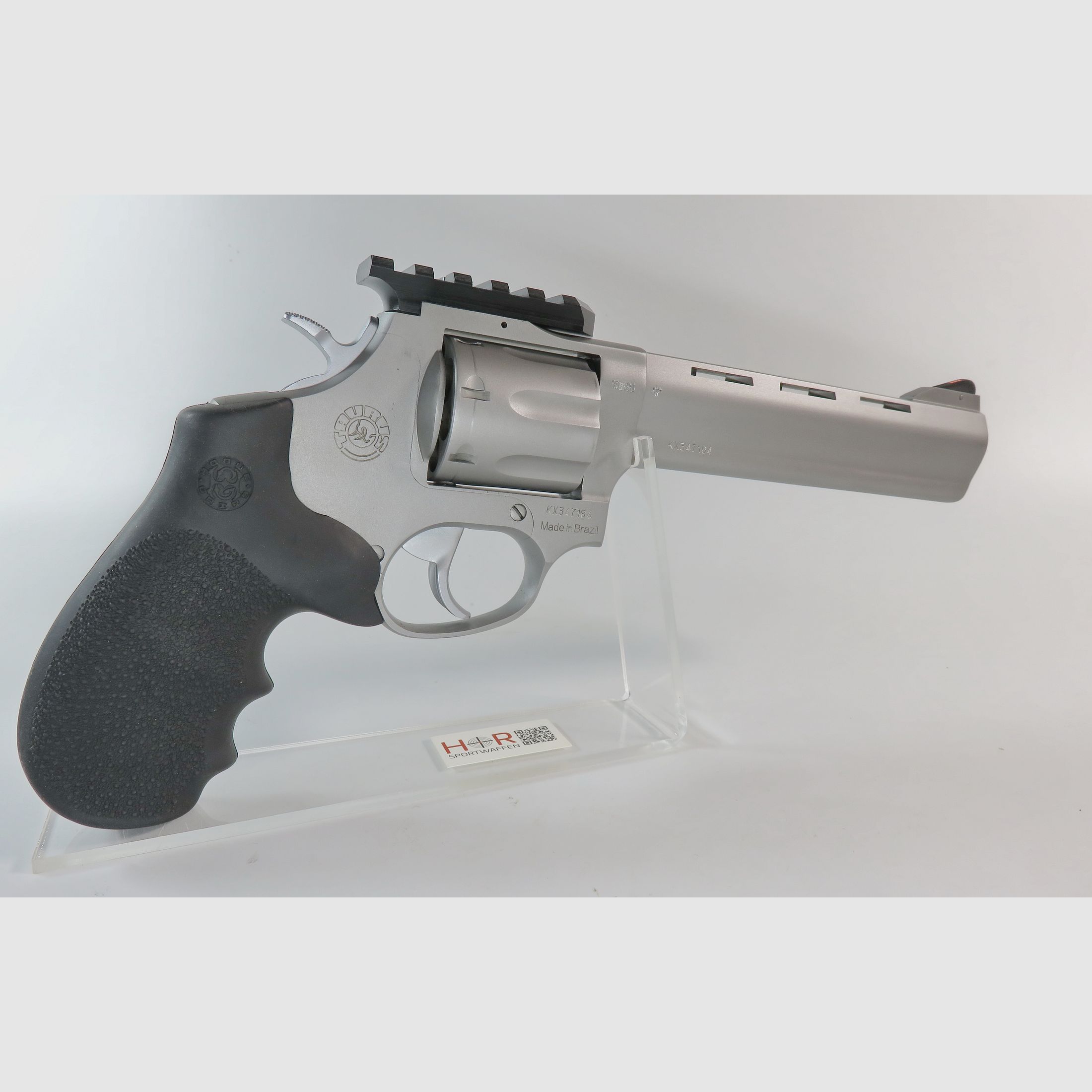 Neuwertiger Revolver Taurus Tracker Competition PRO 6" mit Weigand-Picatinny-Schiene und Hogue-Griff