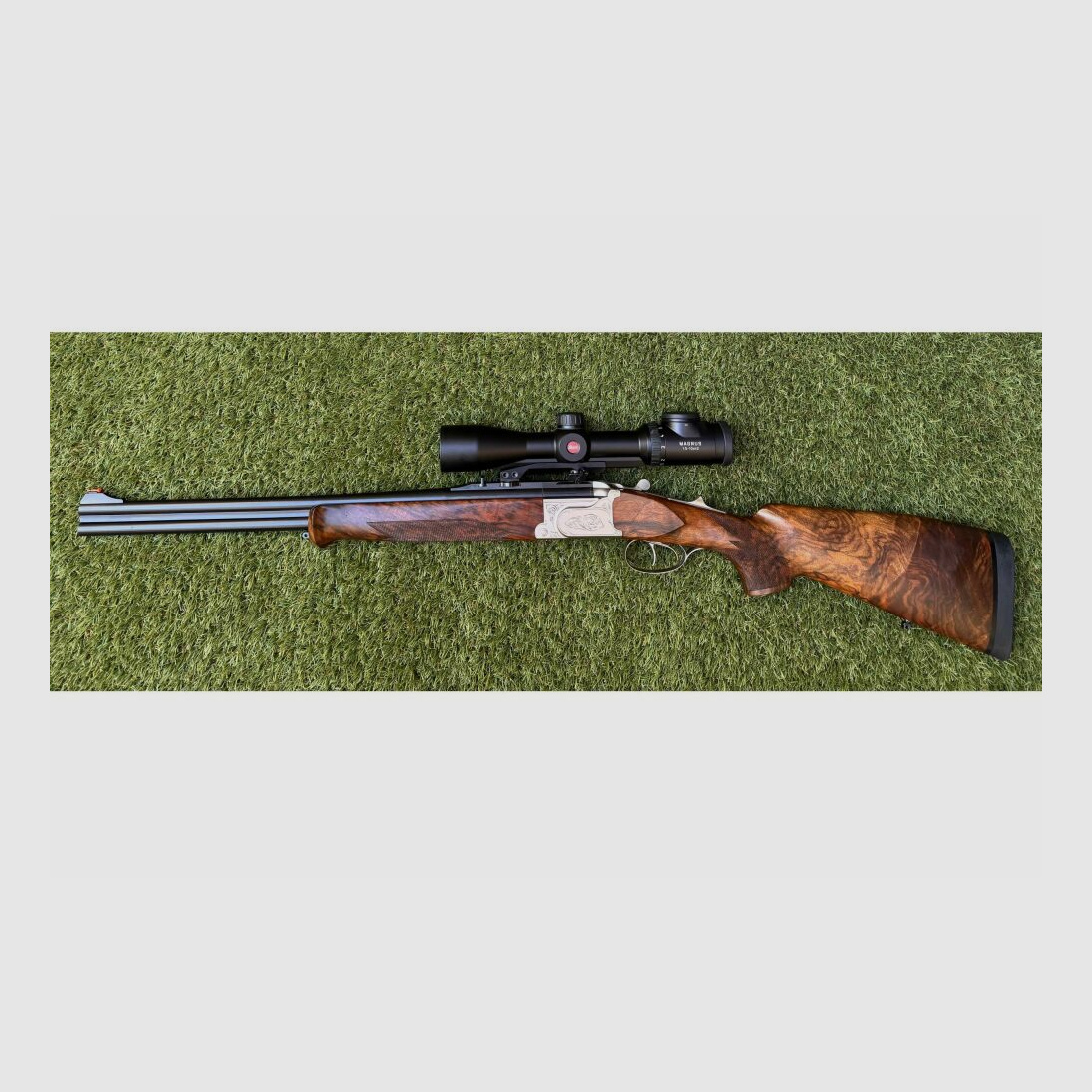 Krieghoff Ultra Bockdoppelbüchse **Linksschaft** mit Leica Magnus 1,5-10x4 8x57JRS