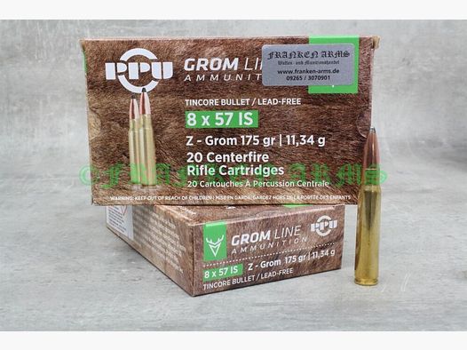 PPU Z-GROM 8x57IS 175gr. 11,34g 20 Stück Staffelpreise