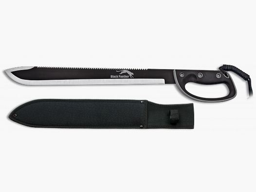 Machete Black Panther mit Handschutz und Säge