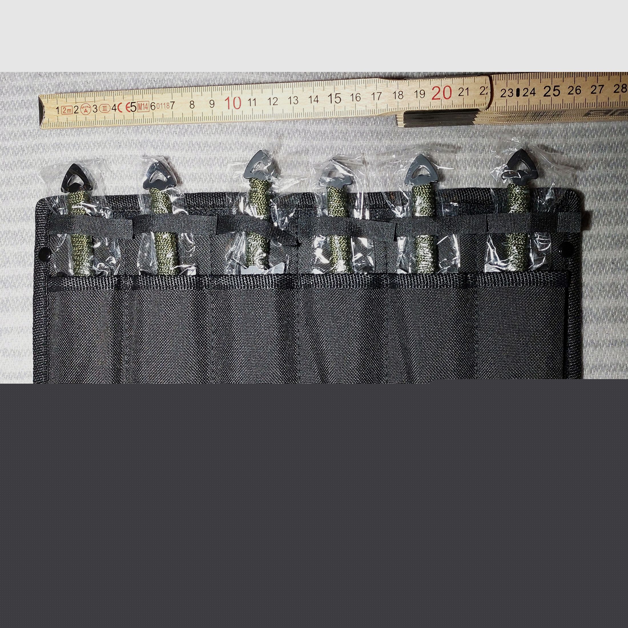 6er Set Wurfmesser – ca. 16,5 cm – mit Spezial-Nylonscheide & Befestigung