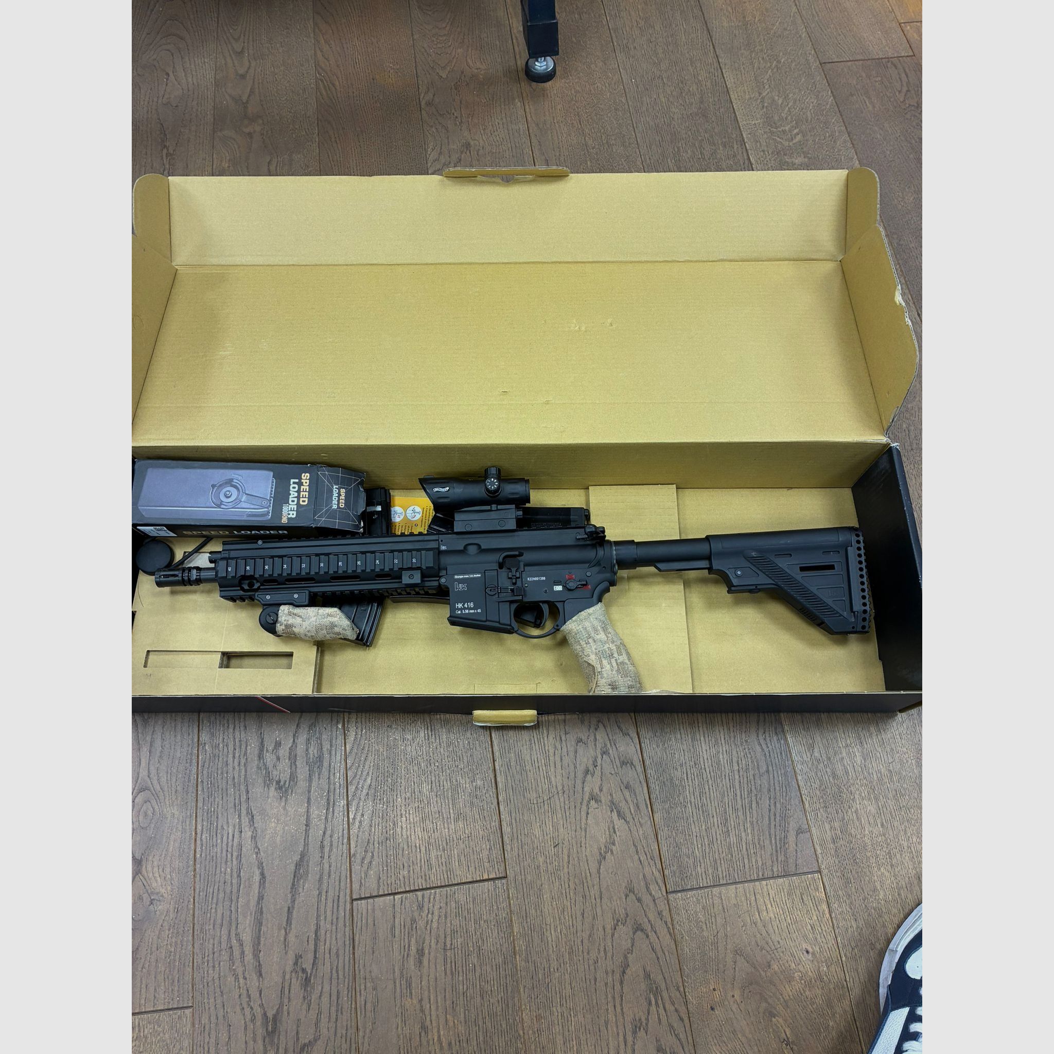 HK Heckler & Koch HK416 A5 BLK 6mm >1.6J 30R No Compromise Softair Assault Rifle