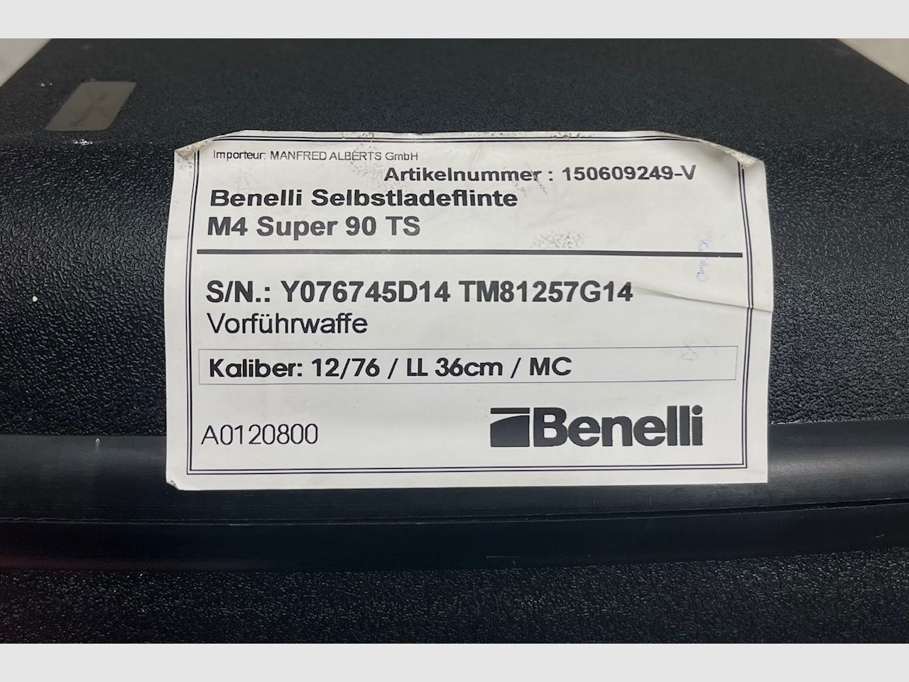 Benelli M4 Super 90 TS, canna da 36 cm