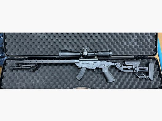 Ruger Precision Rimfire, cal. 22lr, noir avec Hawke Vantage 30 WA SF IR 4-16x50 #14295 et gâchette Timney Match