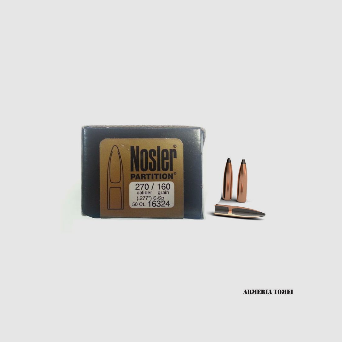 RELOADING BULLE – NOSLER – PARTITION 270 caliber (.277″) SSP 160grain (50pcs) -16324