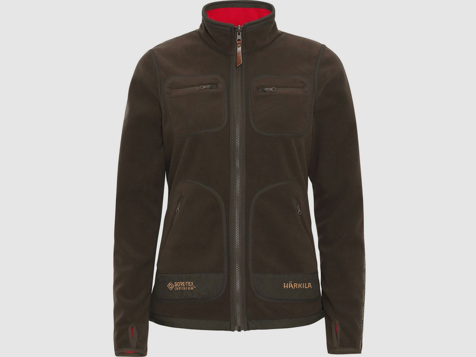 Härkila Fleecejacke Kamko Brown/Red