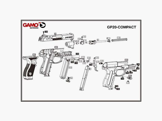 Części zamienne Pistolet Gamo GP-20 Blowback – Lufa GP20 Combat