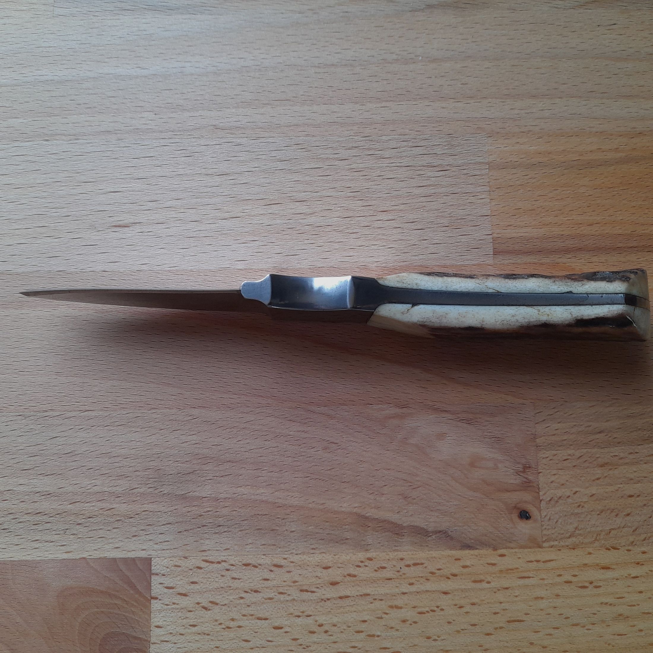 Damast Jagdmesser von Heinz Denig Handgeschmiedet aus der Eisenschmiede in Trippstadt Pfalz